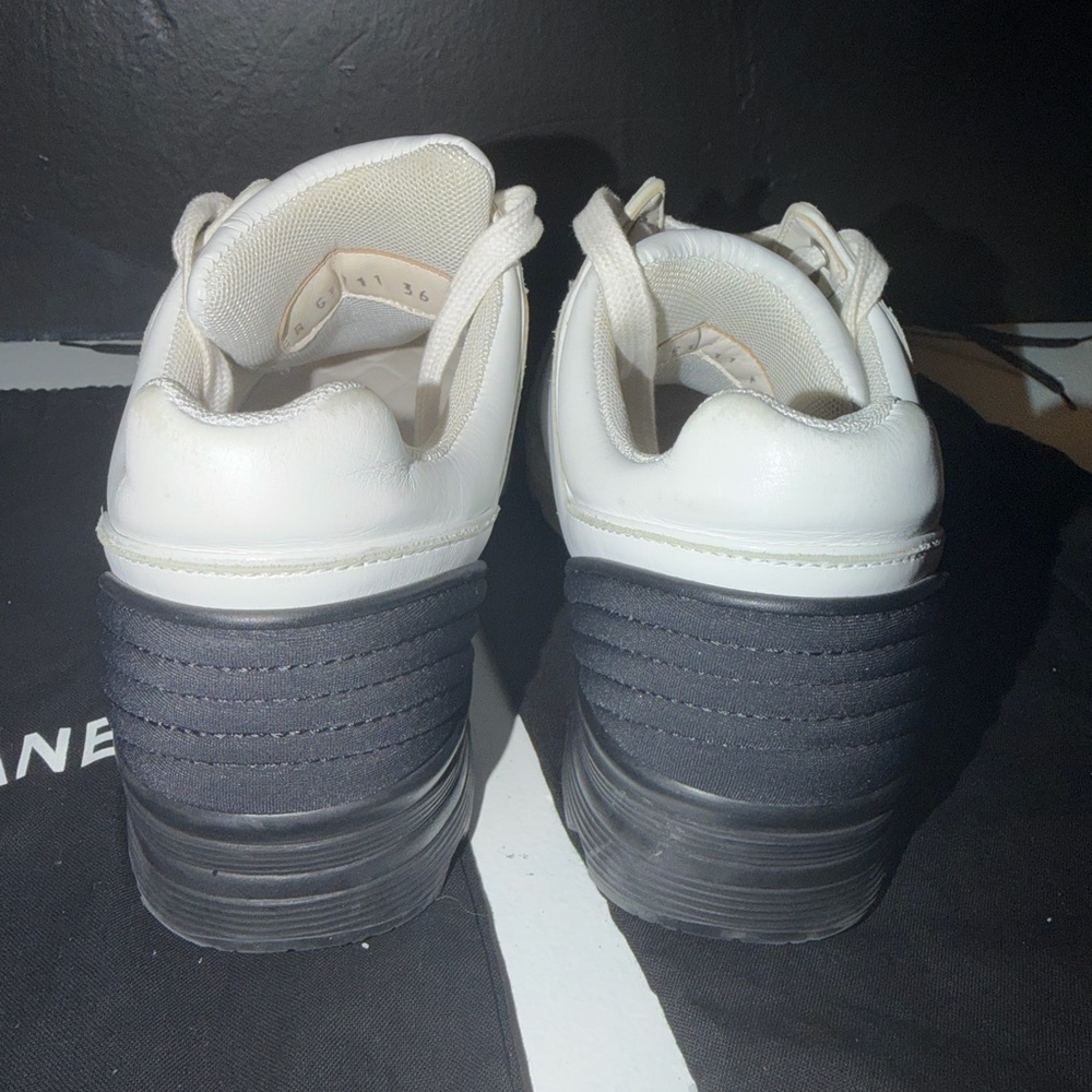 CHANEL White and Black Sneakers - Picture 3 of 8